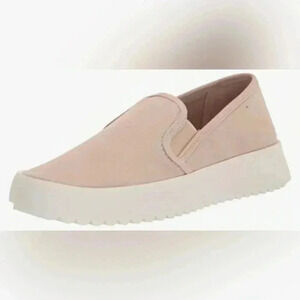 Lucky Brand Womens Gimmony Slip On Sneaker 8.5 Casual Comfort Canvas Tan